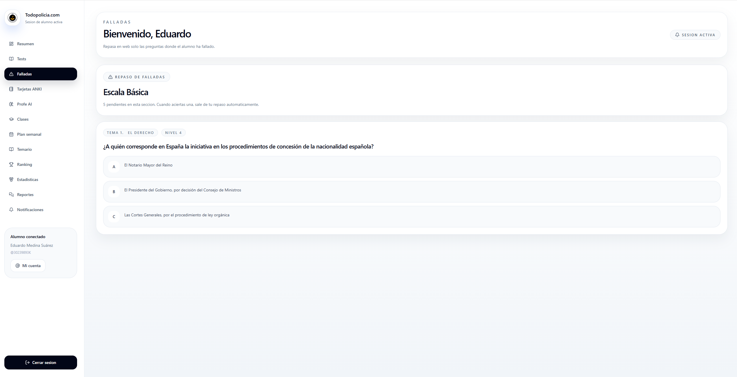 preguntas falladas appacademias